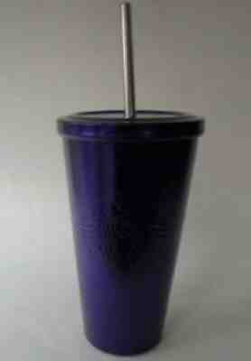 Starbucks 2015 Purple Stainless Steel Cold Cup Tumbler W/ Lid Straw 16fl oz RARE - Sold on eBay Aug 21, 2021 for $100.00
