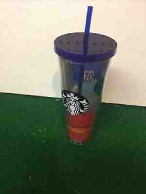Starbucks ARIZONA 2014 Cactus Tumbler Plastic Acrylic Cold Cup Venti 24oz STRAW - Sold on eBay Aug 21, 2021 for $100.00