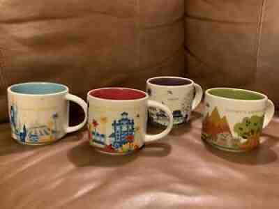 4 Starbucks DISNEY PARKS "You Are Here" Mugs Magic Kingdom - Sold on eBay Aug 23, 2021 for $100.00