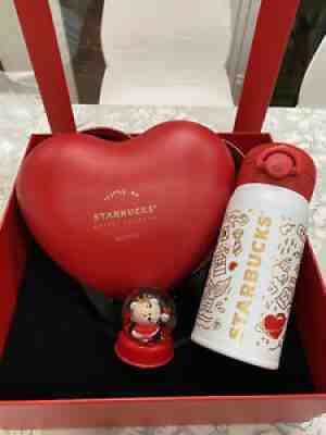 Starbucks 2021 Valentine's Day Thermos Vacuum Flask Heart Shape Red Love Bag - Sold on eBay Sep 14, 2021 for $100.00