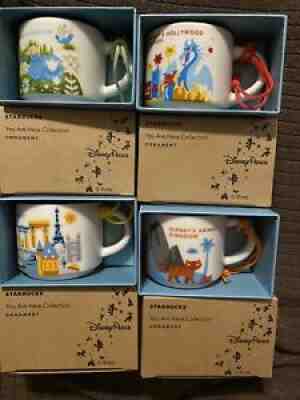 STARBUCKS You Are Here Collection Disney World WDW Set of 4 Ornaments - Sold on eBay Sep 17, 2021 for $100.00