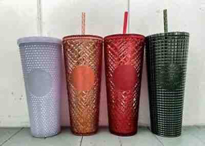 Starbucks Holiday 2021 Jeweled Studded Grid Venti 24 Oz. Cold Cups Lot Of 4 BNWT - Sold on eBay Nov 19, 2021 for $150.00