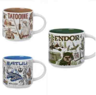 Star Wars Starbucks Been There Series Mug Set of 3 Tatooine Endor Batuu - NEW - Sold on eBay Nov 19, 2021 for $148.00