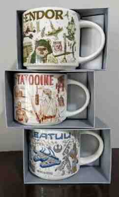Star Wars Starbucks Been There Series Mug Set Of 3 Tatooine, Batuu & Endor NEW - Sold on eBay Nov 21, 2021 for $119.95
