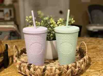 Starbucks Lilac Studded & Mint Studded Grande Set - NEW - Sold on eBay Nov 19, 2021 for $118.95