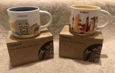 Starbucks Kuwait & Jordan You Are Here Mugs 14 Oz BNWT - Sold on eBay Nov 19, 2021 for $110.00