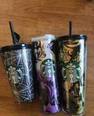 2021 STARBUCKS HALLOWEEN 3 CUP BUNDLE! Glow In The Dark Spiderweb and Gold Foil - Sold on eBay Sep 24, 2021 for $100.00