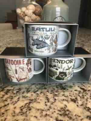 Star Wars Starbucks Been There Series Mug Set Of 3 Tatooine, Batuu & Endor. NEW! - Sold on eBay Sep 26, 2021 for $100.00