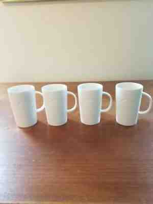 4 NEW Starbucks Coffee Etched Siren Mermaid Mug Cup White 2014 12oz - Sold on eBay Oct 16, 2021 for $100.00