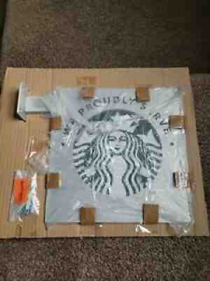 Starbucks Advertising Metal Sign Retail "We Proudly Serve" Siren Double Sided - Sold on eBay Nov 02, 2021 for $100.00