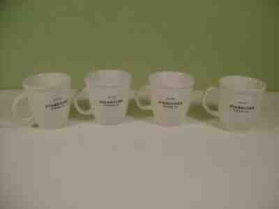 4 Starbucks 2001 Barista EST1971 Coffee Co. Abbey White Mug 18oz Black Letters