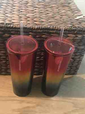 Two 2 Starbucks Stainless Steel Pride Rainbow Cold Cup Tumbler Metallic NEW - Sold on eBay Oct 10, 2021 for $99.99