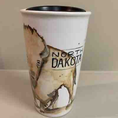 North Dakota Starbucks ceramic tumbler buffalo rare