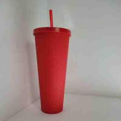 2016 Starbucks Matte Red Soft Touch Acrylic Tumbler Cold Cup 24oz Venti new! - Sold on eBay Oct 01, 2021 for $99.00