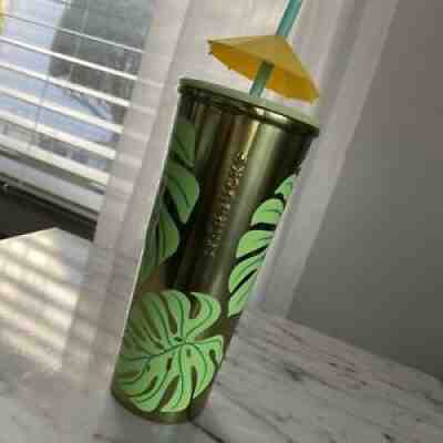 Starbucks Monstera Stainless Steel 20 oz Cold Cup Oversea Release Rare & HTF - Sold on eBay Nov 23, 2021 for $225.00