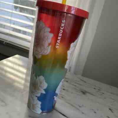 Starbucks 2016 Rainbow Floral 24 Oz Venti Cold Cup Tumbler New Rare HTF - Sold on eBay Nov 23, 2021 for $145.00