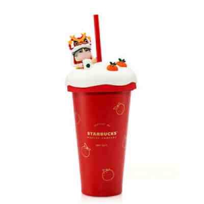 Starbucks 2021 Ox Year Dragon Dance Stainless Steel Straw Cup Large Capacity - Sold on eBay Oct 24, 2021 for $97.99