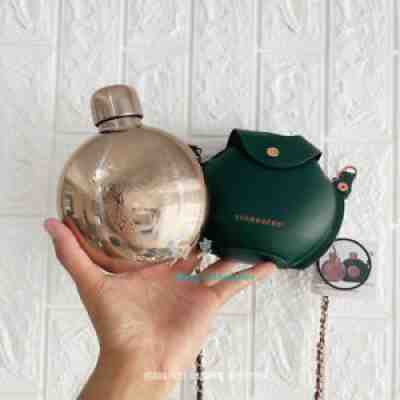 2021 Starbucks 50th Anniversary Round Cold Water Bottle Golden Cup Set 14oz New - Sold on eBay Oct 27, 2021 for $95.99