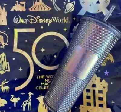 2021 Walt Disney World 50th Anniversary Starbucks Tumbler NEW In Hand With Bag - Sold on eBay Oct 07, 2021 for $95.00