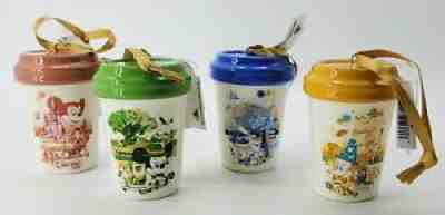 Disney 50th Anniversary Starbucks Retro Vault 2 1/2" Tumbler Ornament Set Of 4 - Sold on eBay Nov 21, 2021 for $94.95