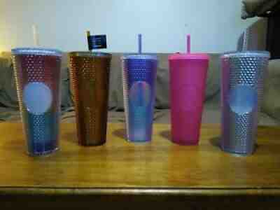 Starbucks Studded Tumblers Blue Bling, Neon Pink, Pride, 50th Anniversary silver - Sold on eBay Oct 09, 2021 for $94.05