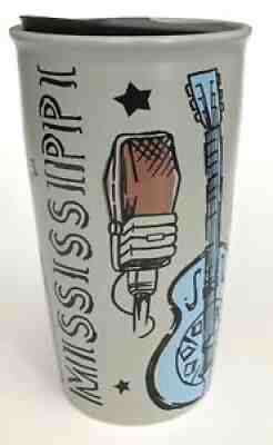Starbucks Mississippi Ceramic Lidded Travel Mug You Are Here Home of the Blues - Sold on eBay Aug 31, 2021 for $93.50