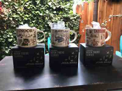 NEW DISNEY STARBUCKS STAR WARS BEEN THERE 3 MUG SERIES SET TATOOINE BATUU ENDOR - Sold on eBay Sep 14, 2021 for $91.00