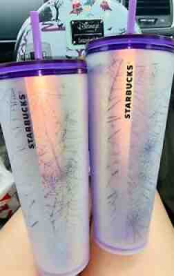 Starbucks Halloween 2021 Purple and Frosted White Spiderweb Tumbler 24oz - Sold on eBay Sep 21, 2021 for $90.00