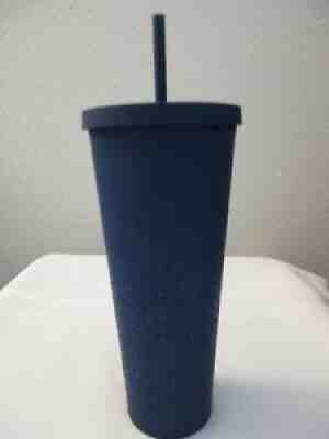 Starbucks Matte Navy Blue~S & Star Pattern logo~Tumbler Cold Cup 24 oz Venti~NWT - Sold on eBay Oct 31, 2021 for $90.00