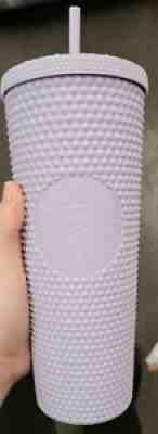 Starbucks Lilac 24oz Studded Tumbler Holiday 2021 with matching 16oz & keychain - Sold on eBay Nov 15, 2021 for $90.00
