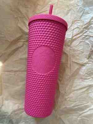Starbucks Ruby Pink Matte Studded Cup Cold Siren Bling Venti 2021 Limited Ed - Sold on eBay Nov 16, 2021 for $90.00