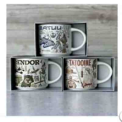 Disney Starbucks Star Wars Mugs Been Three Set Tatooine Batuu Endor - Sold on eBay Sep 05, 2021 for $89.99