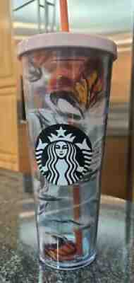 Starbucks 2019 Peony Flower Floral Tumbler Pink Lid w/Straw Venti Cup 24 oz - Sold on eBay Sep 10, 2021 for $89.99
