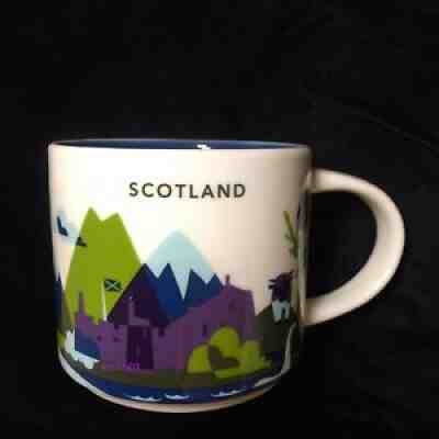 Starbucks Scotland Mug YAH Bagpipes Highland Cow Nessie Loch Ness You Are Here