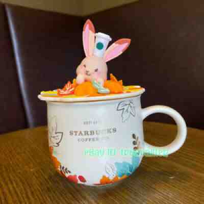 Starbucks 2021 China Autumn Forest Full of Maple Leaf Mug Bunny Lid Cup 12oz - Sold on eBay Oct 25, 2021 for $89.99