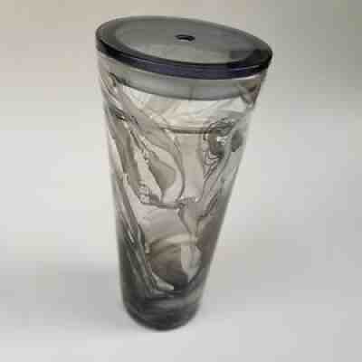 STARBUCKS 20 Oz. Recycled Glass VENTI Cold Cup Tumbler BLACK MARBLE WAVES Rare - Sold on eBay Nov 01, 2021 for $89.99