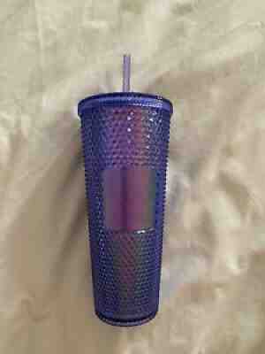 Walt Disney World 50th Anniversary Starbucks Tumbler Blue Studded Iridescent New - Sold on eBay Nov 07, 2021 for $89.99