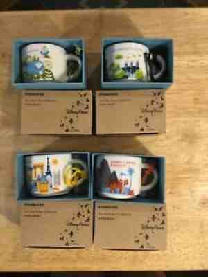 Starbucks Disney Parks 4 You Are Here Ornament Mini Mug NIP All 4 Parks - Sold on eBay Sep 24, 2021 for $89.00