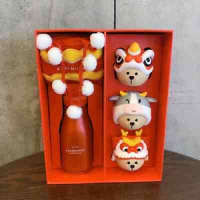 Starbucks 2021 New Year of the Ox Gift Lion Dance Three-head Insulated Mug Gift - Sold on eBay Nov 21, 2021 for $88.98