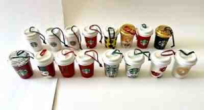 16 STARBUCKS Ornaments - Sold on eBay Sep 08, 2021 for $88.20
