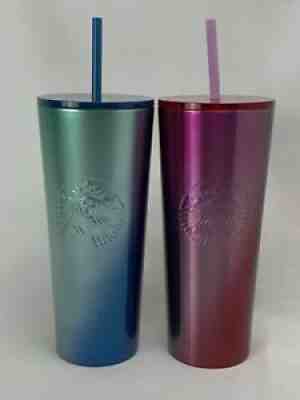 Starbucks Christmas 2021 Stainless Steel ï¿¼Winter Blue & Ombre Tumbler 24 Oz - Sold on eBay Nov 19, 2021 for $89.99