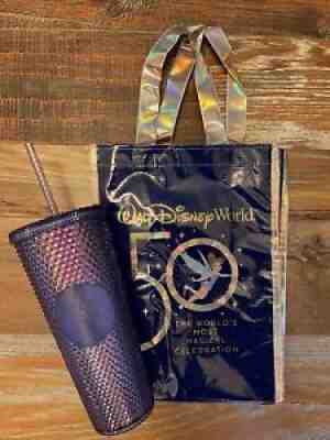 2021 Disney Parks Starbucks Tumbler 50th Anniversary NEW! PLUS WDW Small Bag! - Sold on eBay Nov 03, 2021 for $89.98