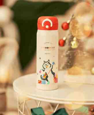 New 2021 China Starbucks Christmas Happy Pompom Husky 17oz SS Thermos Cup - Sold on eBay Nov 18, 2021 for $87.99