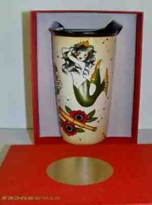 Starbucks Sailor Siren Mermaid Tattoo Ceramic Tumbler 2015 NIB NOS Advertising - Sold on eBay Nov 19, 2021 for $87.00