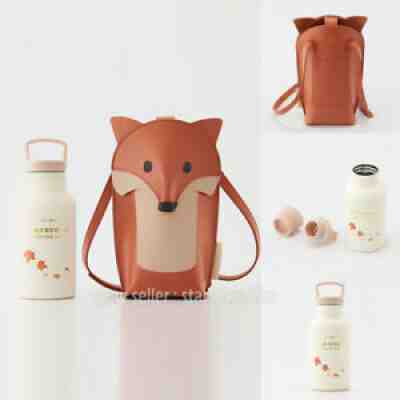 Starbucks 2021 China Autumn Forest SS Thermos Cup 12oz Fox PU Bag Set - Sold on eBay Oct 27, 2021 for $86.56