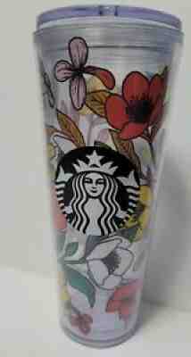 24oz STARBUCKS VENTI POPPY FLOWERS Acrylic Cold Cup Tumbler Red Yellow Orange - Sold on eBay Oct 21, 2021 for $86.00