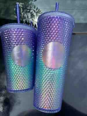 2021 Starbucks Studded Blue Ombre Mermaid Tumbler SET - Grande & Venti Cup - Sold on eBay Aug 29, 2021 for $85.00
