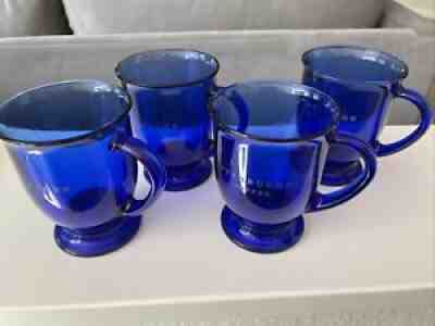 4 Starbucks Cobalt Blue Glass Coffee Mug - Sold on eBay Oct 03, 2021 for $85.00