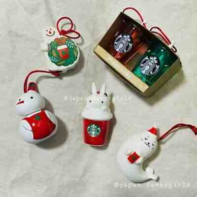Japan Starbucks 2021 Holiday Christmas Ornament Set of 5 with bag & box - Sold on eBay Nov 21, 2021 for $85.00