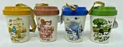 Disney Parks 2021 50th Anniversary Starbucks Mini Ornaments Set of 4 Parks NEW - Sold on eBay Oct 06, 2021 for $84.99